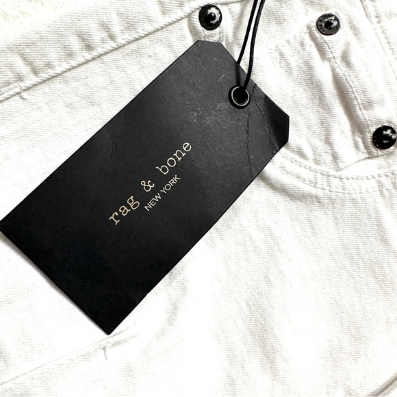 NWT $225 Rag & Bone High Rise Ankle Skinny Jeans White 25 - Picture 10 of 14